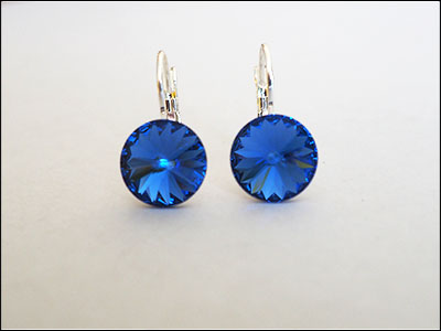 141 Náušnice Sapphire 12 mm